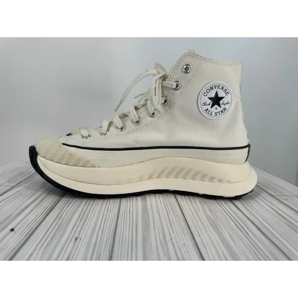 Converse‎ Chuck Taylor All Star Lift Platform High Top Sneakers Cream Men's 9.5 - Picture 2 of 10